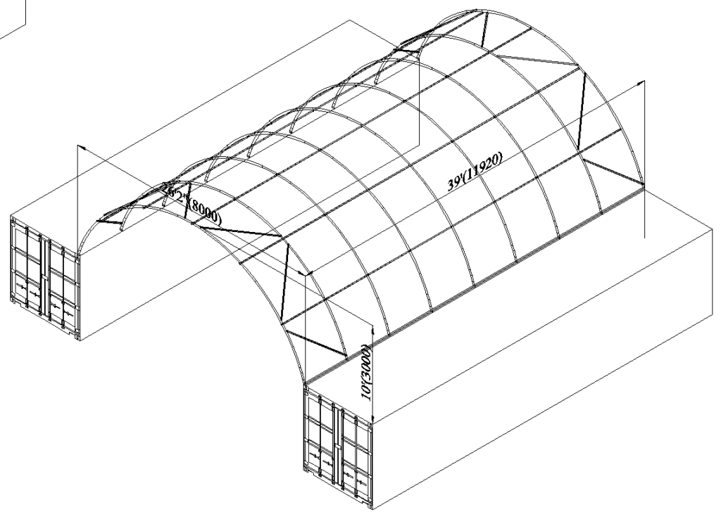 20x40 Container Tent Drawings