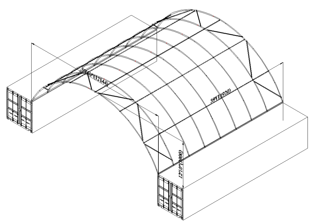 40x40 Container Tent Drawings