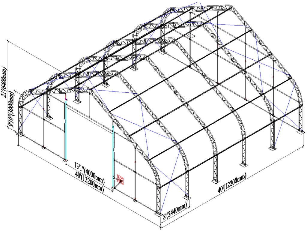 40x40x21 Free Standing Tent Drawings