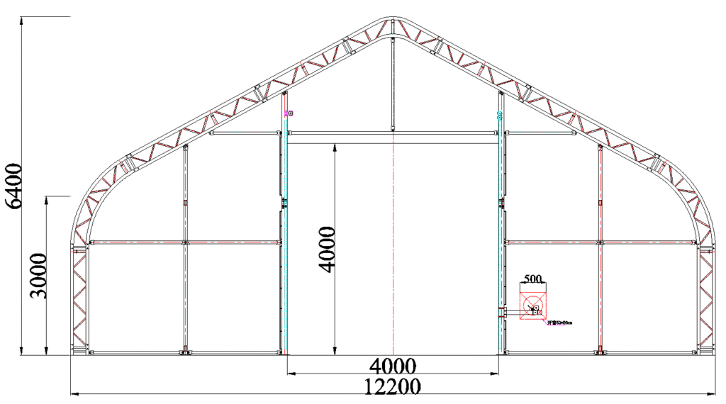 40x40x21 Free Standing Tent Front View