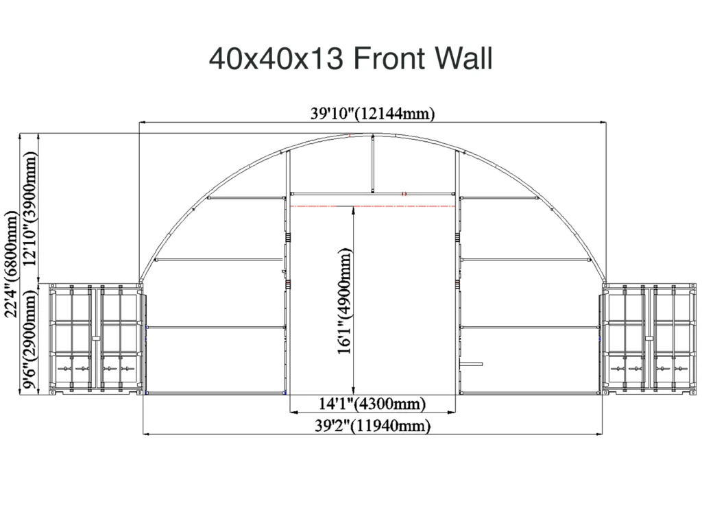40x40x13 FRONT WALL